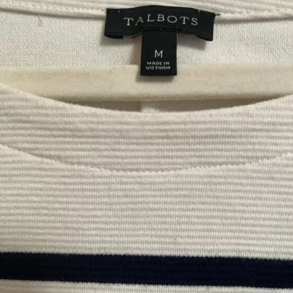 TALBOT'S Heavier Knit Striped Top - Picture 2 of 4